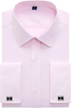 Alimens & Gentle French Cuff Regular Fit Dress Shirts (Cufflink Included)