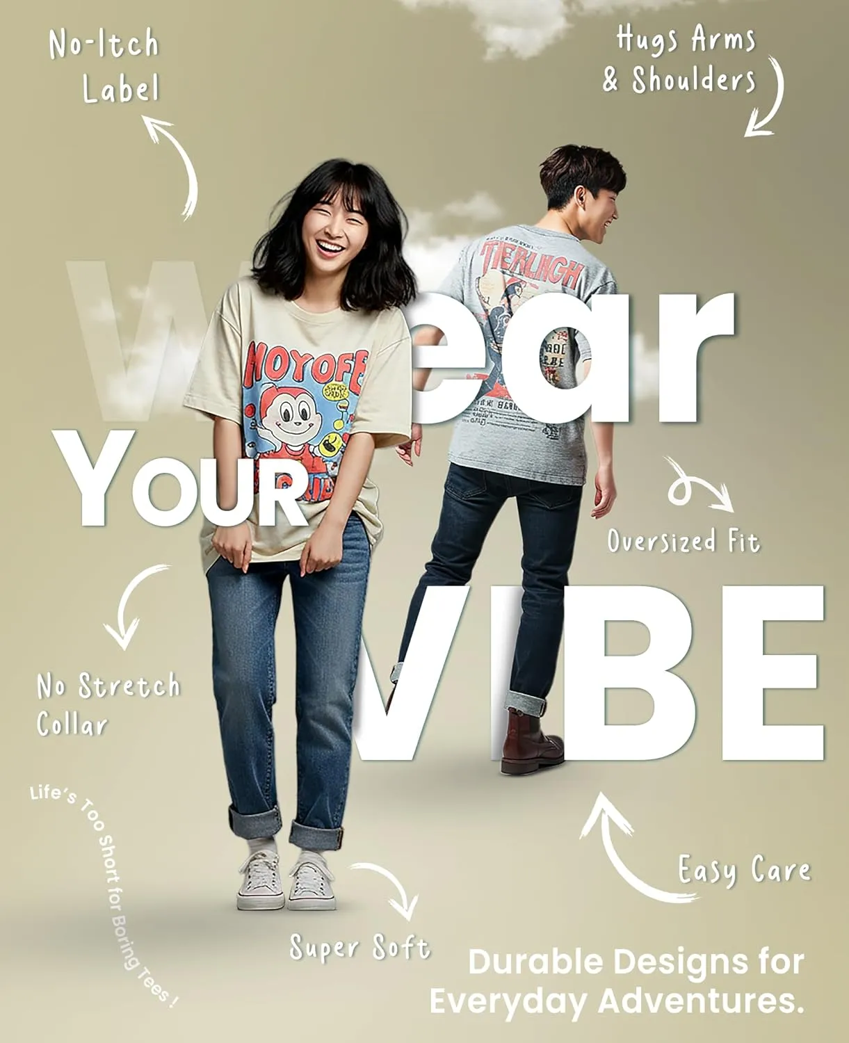 Anime Ramen Sketching Trendy Oversized T-Shirts for Women, Cotton T-Shirts, Perfect for Casual Wear | WB.6.21