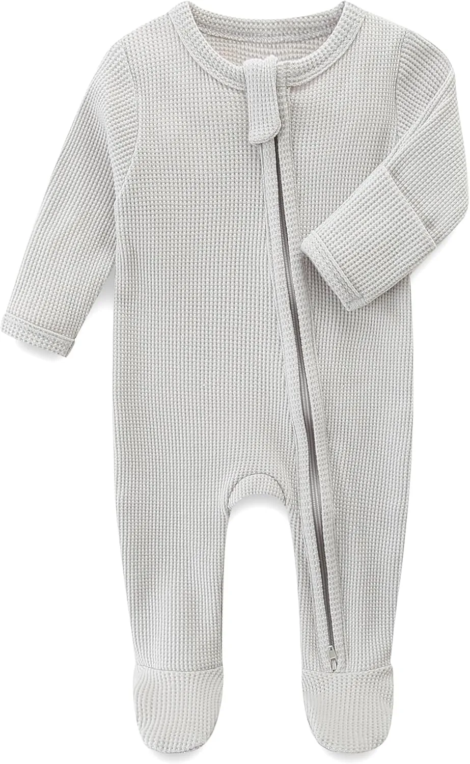 Baby Footies with Mittens, Infant 2-Way Zip Organic Cotton Jumpsuit