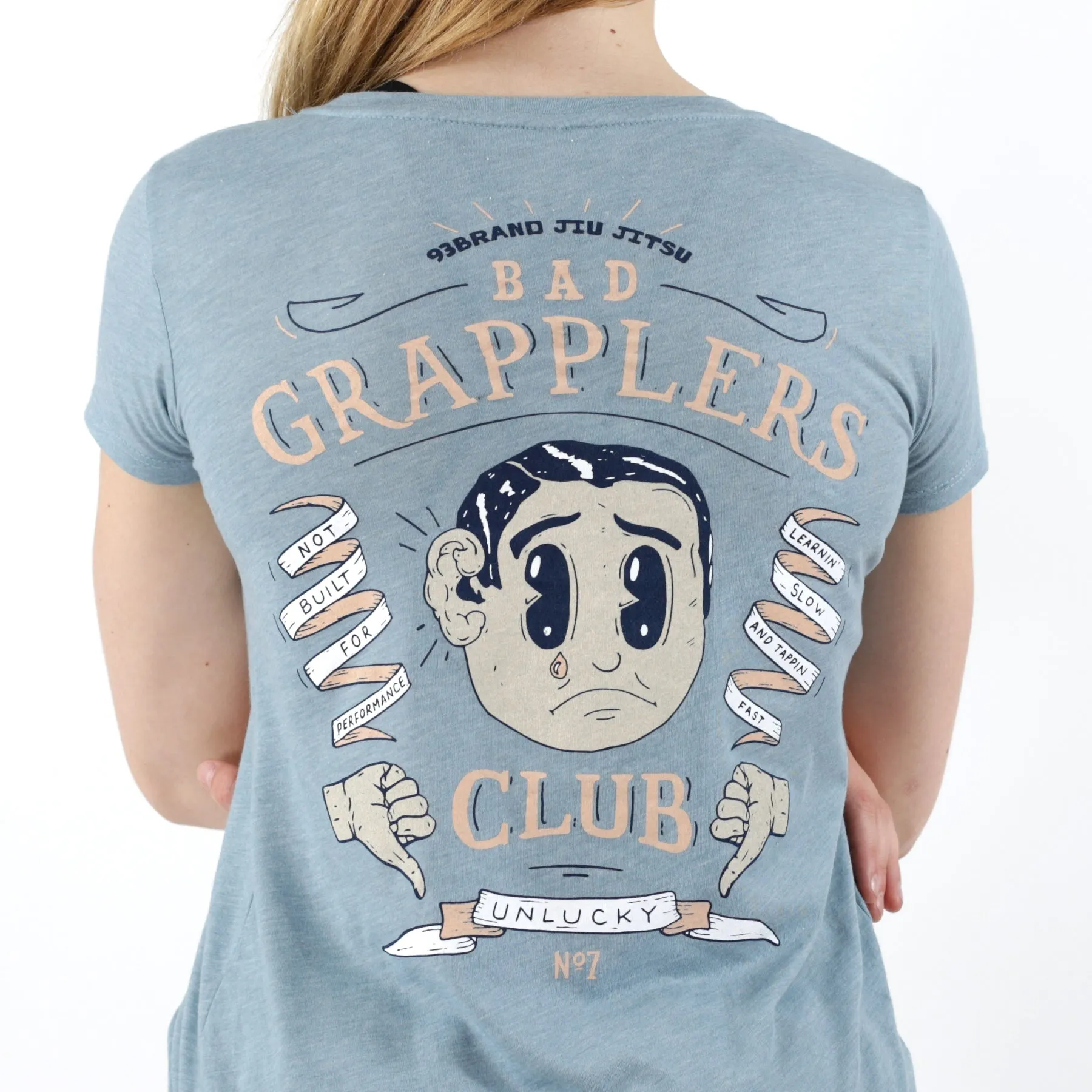BAD GRAPPLERS CLUB Women's Tee - Pale Blue