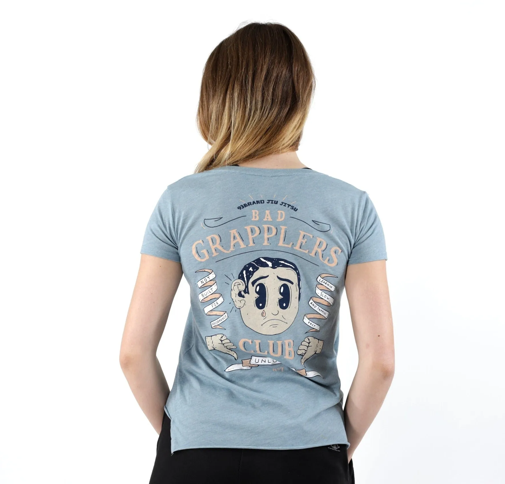 BAD GRAPPLERS CLUB Women's Tee - Pale Blue