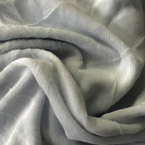 Blue Wisp Organic Cotton Velour Fabric
