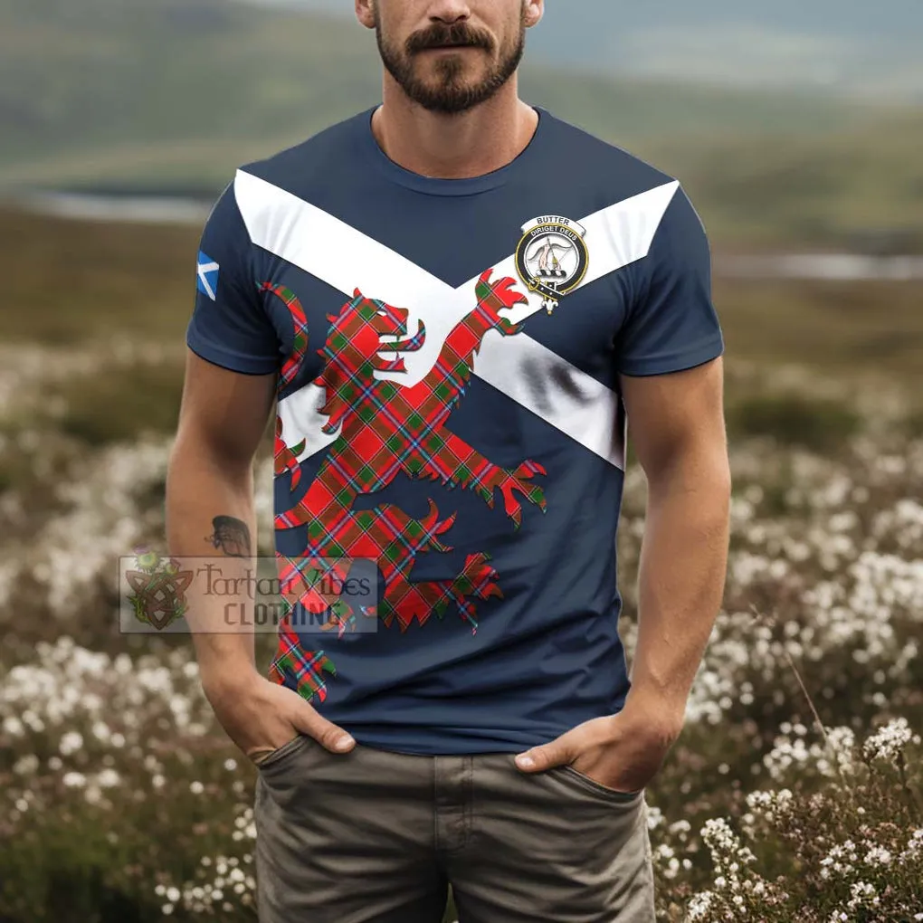 Butter Tartan Lion Rampant T-Shirt Proudly Display Your Heritage with Alba Gu Brath and Clan Name
