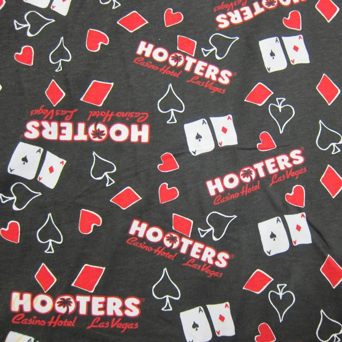 Casino Hotel on Black Cotton Jersey Fabric