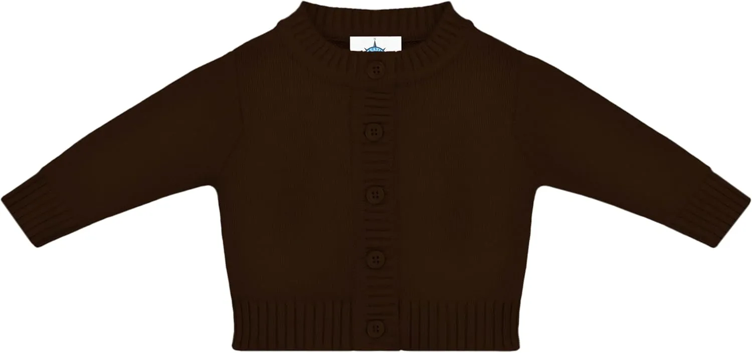 Creative Knitwear College Baby Cardigan Sweater - Long Sleeve, Multiple Colors, for Boys & Girls (0 Months - 4T)