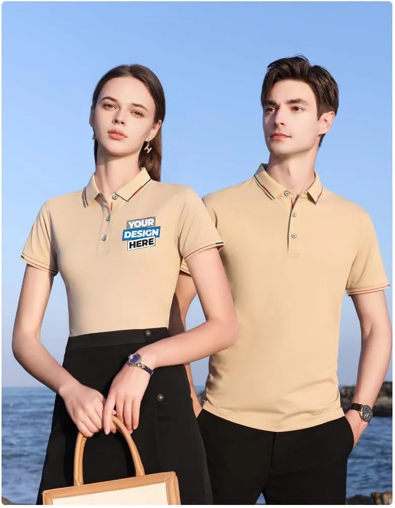 Custom Shirts for Men/Women Personalized Polo Shirt Embroidered Print Design Your Own Text Logo Name T-Shirts