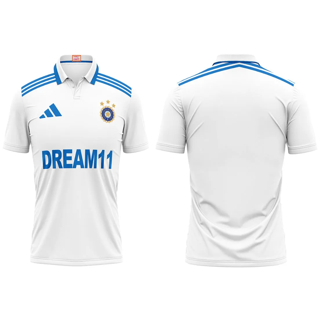 Customised India Test Cricket Team Jersey.