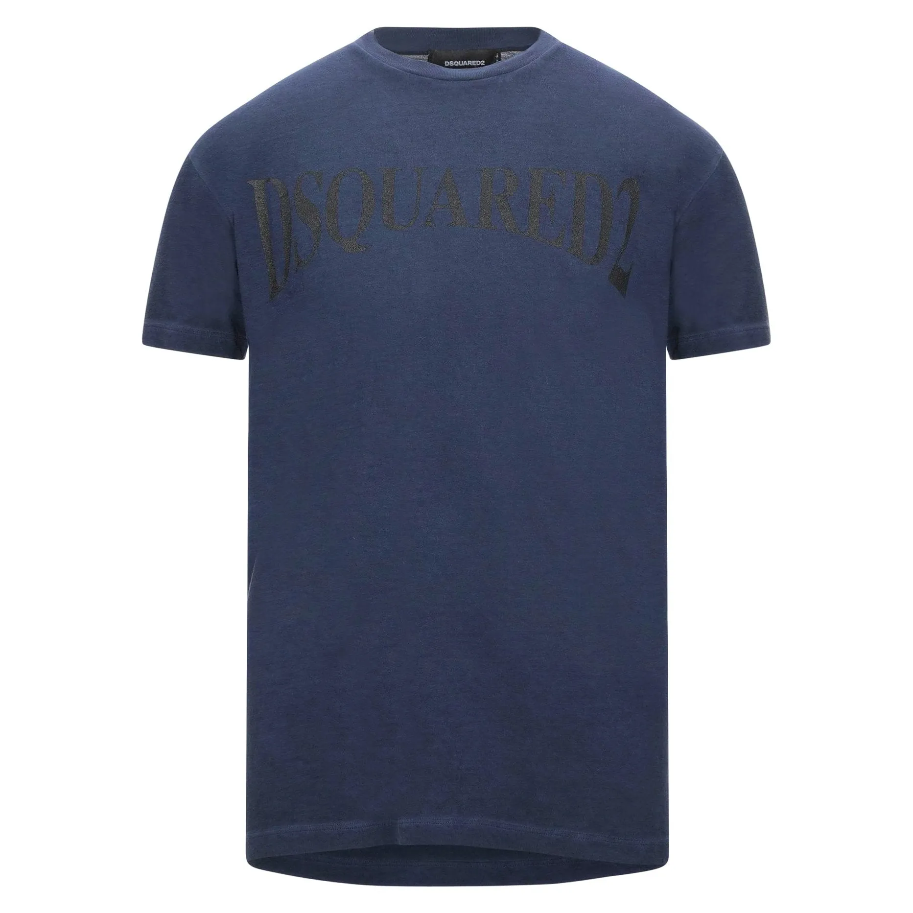 DSQUARED2 Black Logo Printed T-Shirt Navy Blue