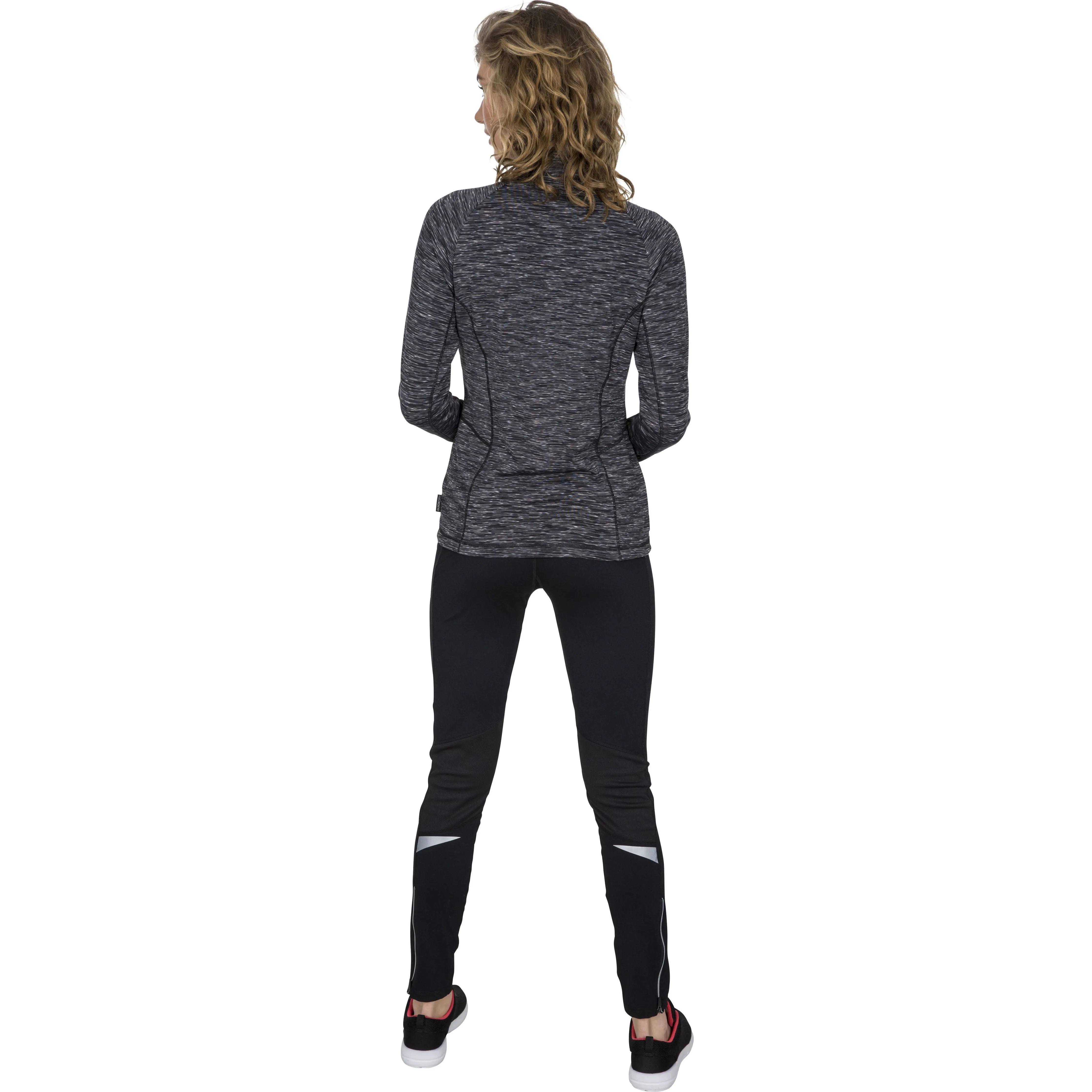 Edith Women's Long Sleeve Active Top - Grey Marl