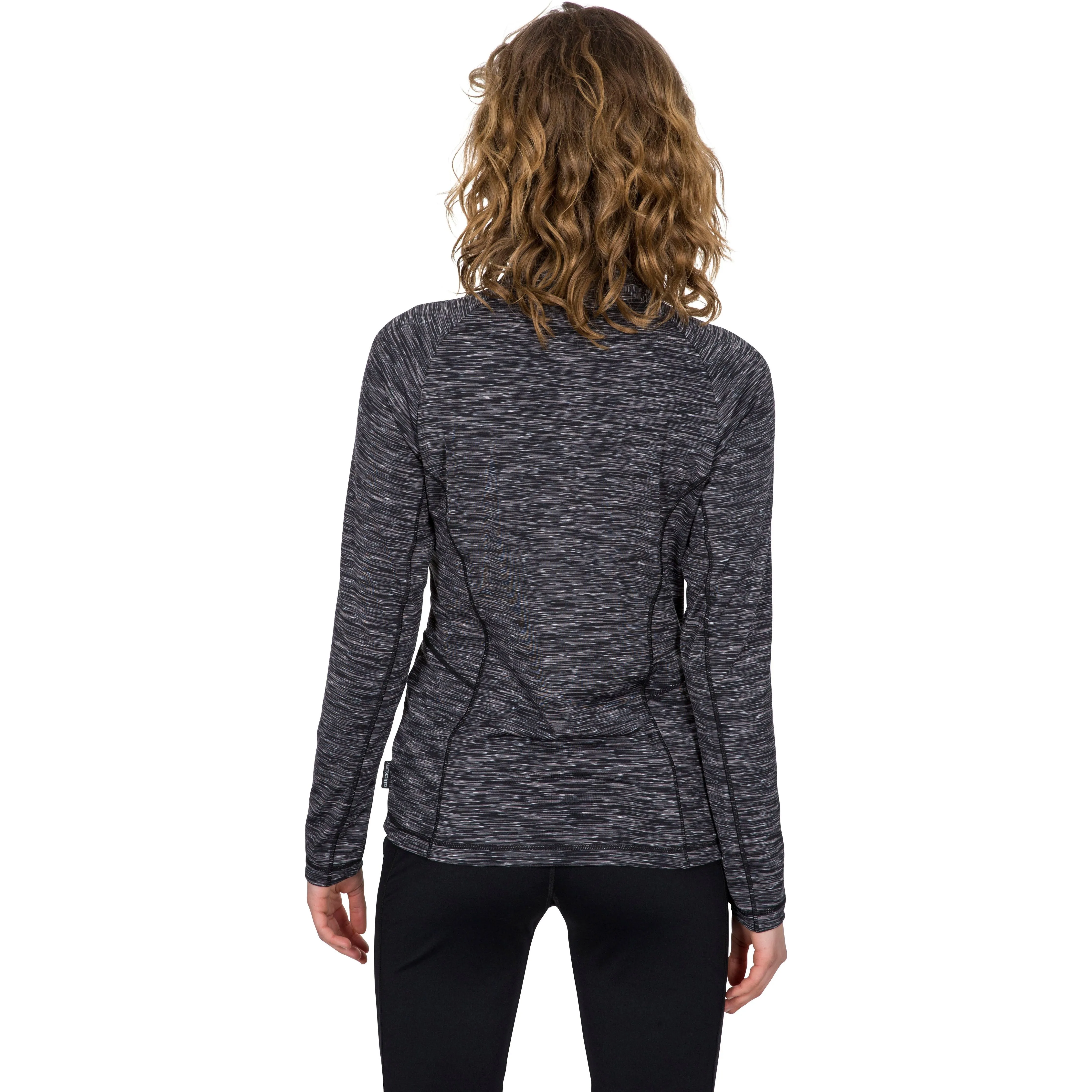 Edith Women's Long Sleeve Active Top - Grey Marl