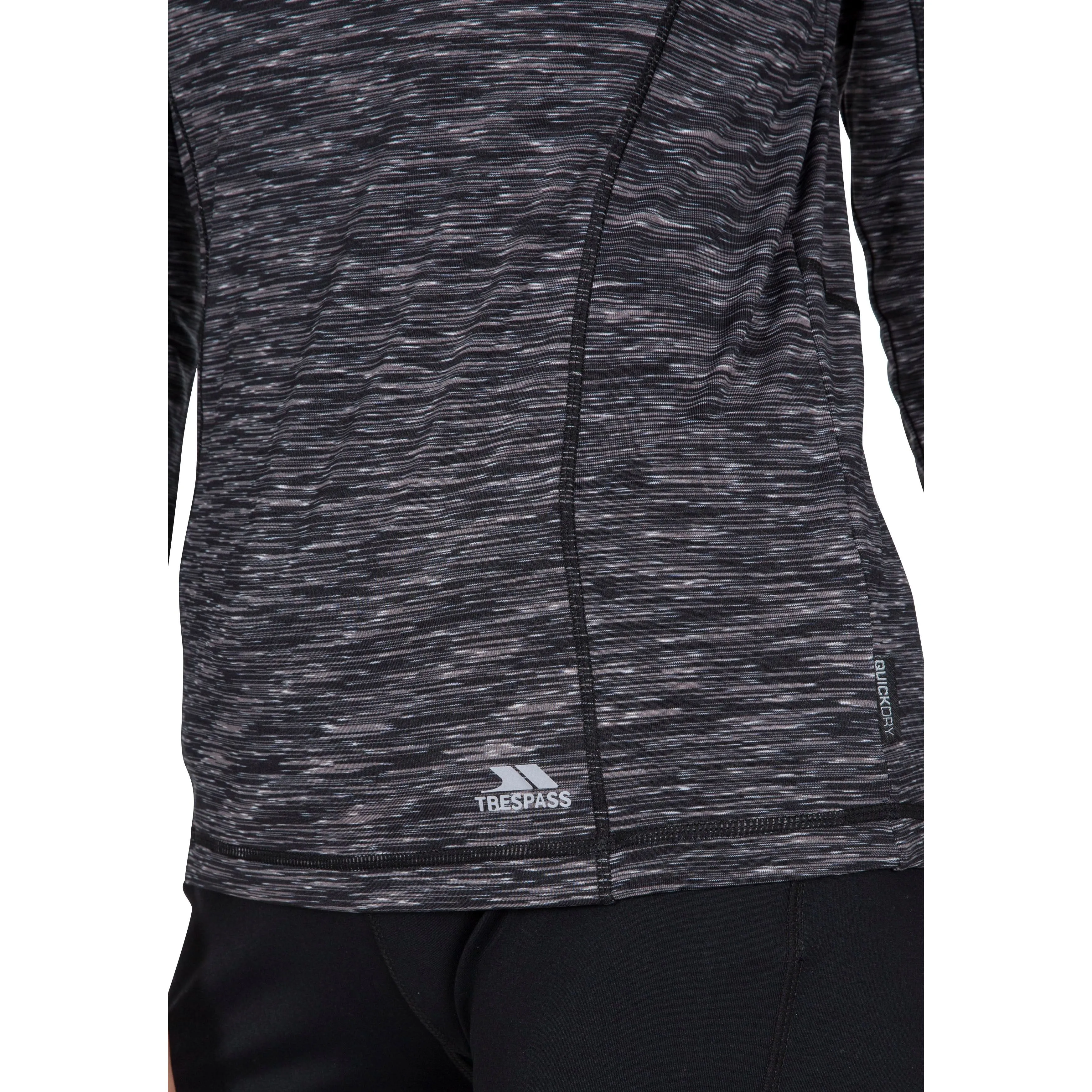 Edith Women's Long Sleeve Active Top - Grey Marl
