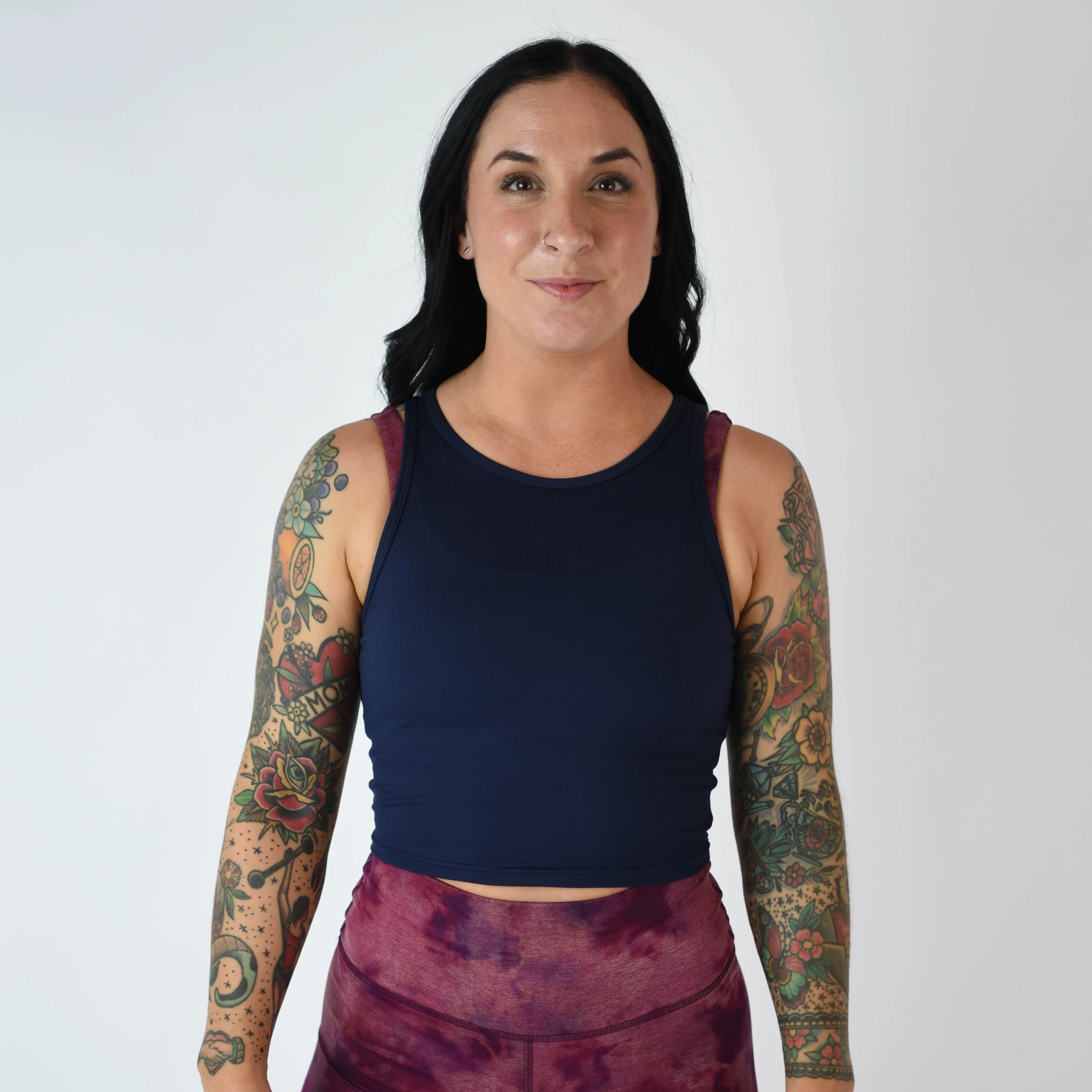 FLEO Tempo Crop Tank - Classic Navy