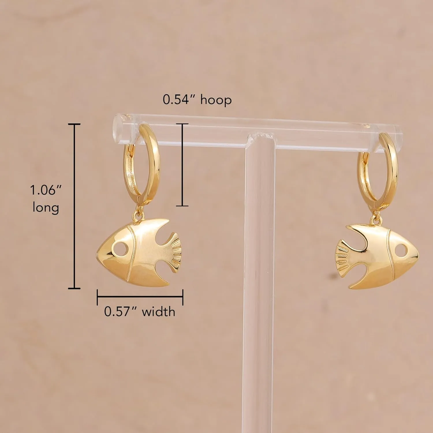 Gold Shell Hoop Dangle Huggie Hoop Earrings for Women, Summer Beach Jewelry Gift