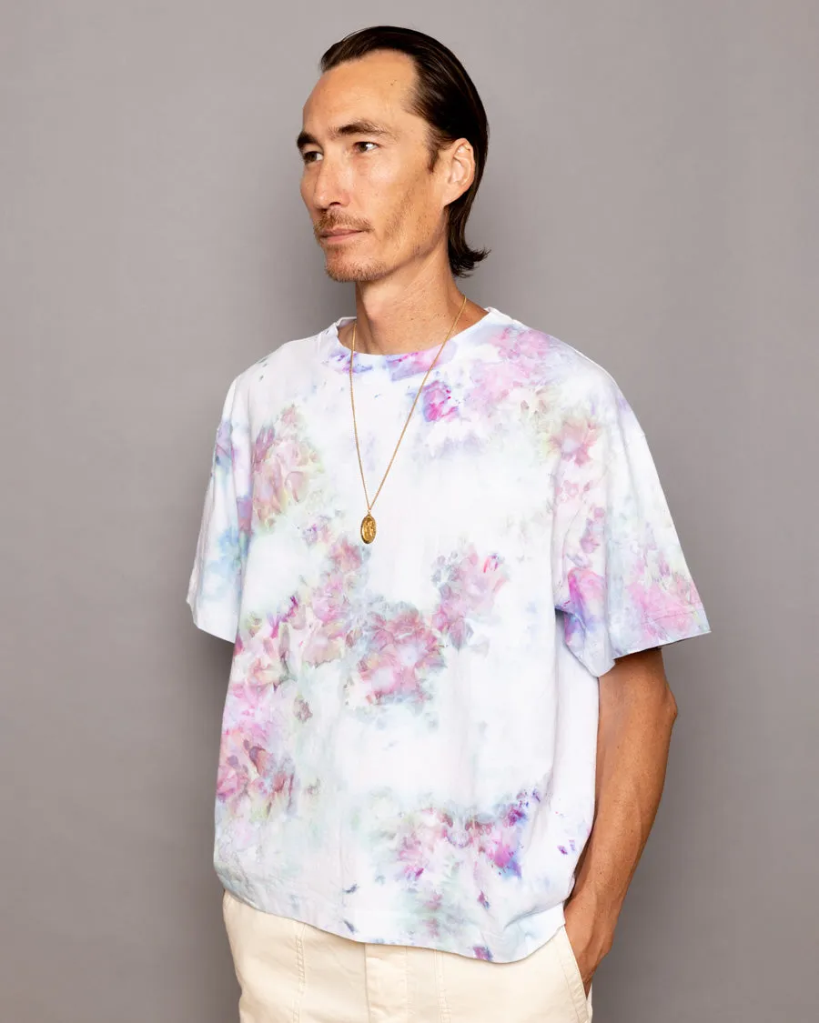 ICE DYED BOX TEE Bouquet Borealis