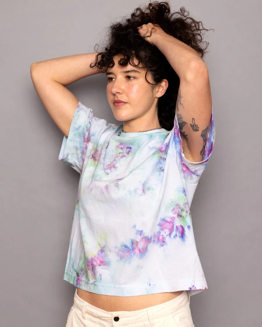 ICE DYED BOX TEE Bouquet Borealis