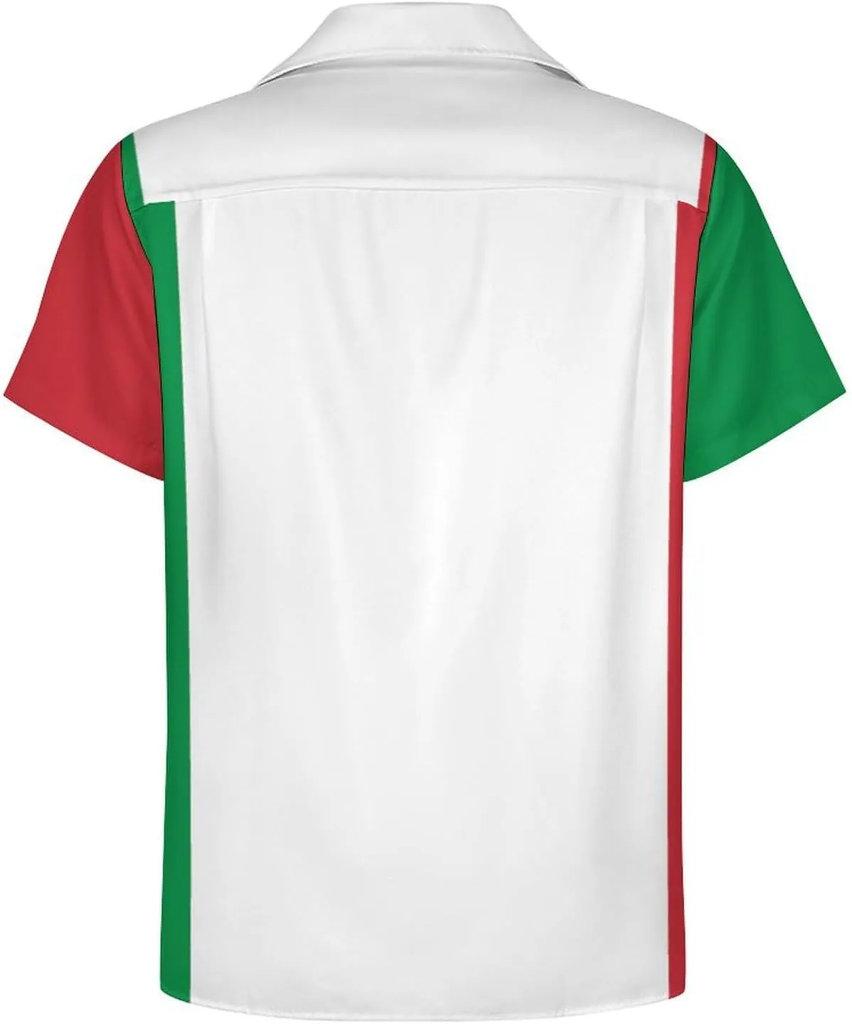 Italian Flag Print Cuban Collar Shirt Classic Design for Comfort and Style