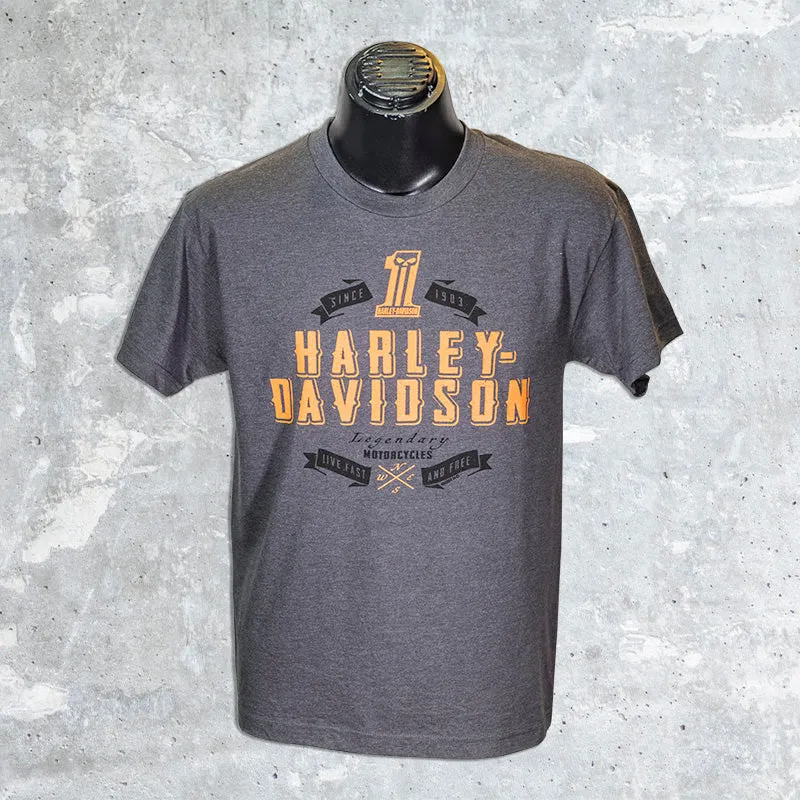 Lake Geneva Harley Davidson- Simple ADT Gray T-Shirt
