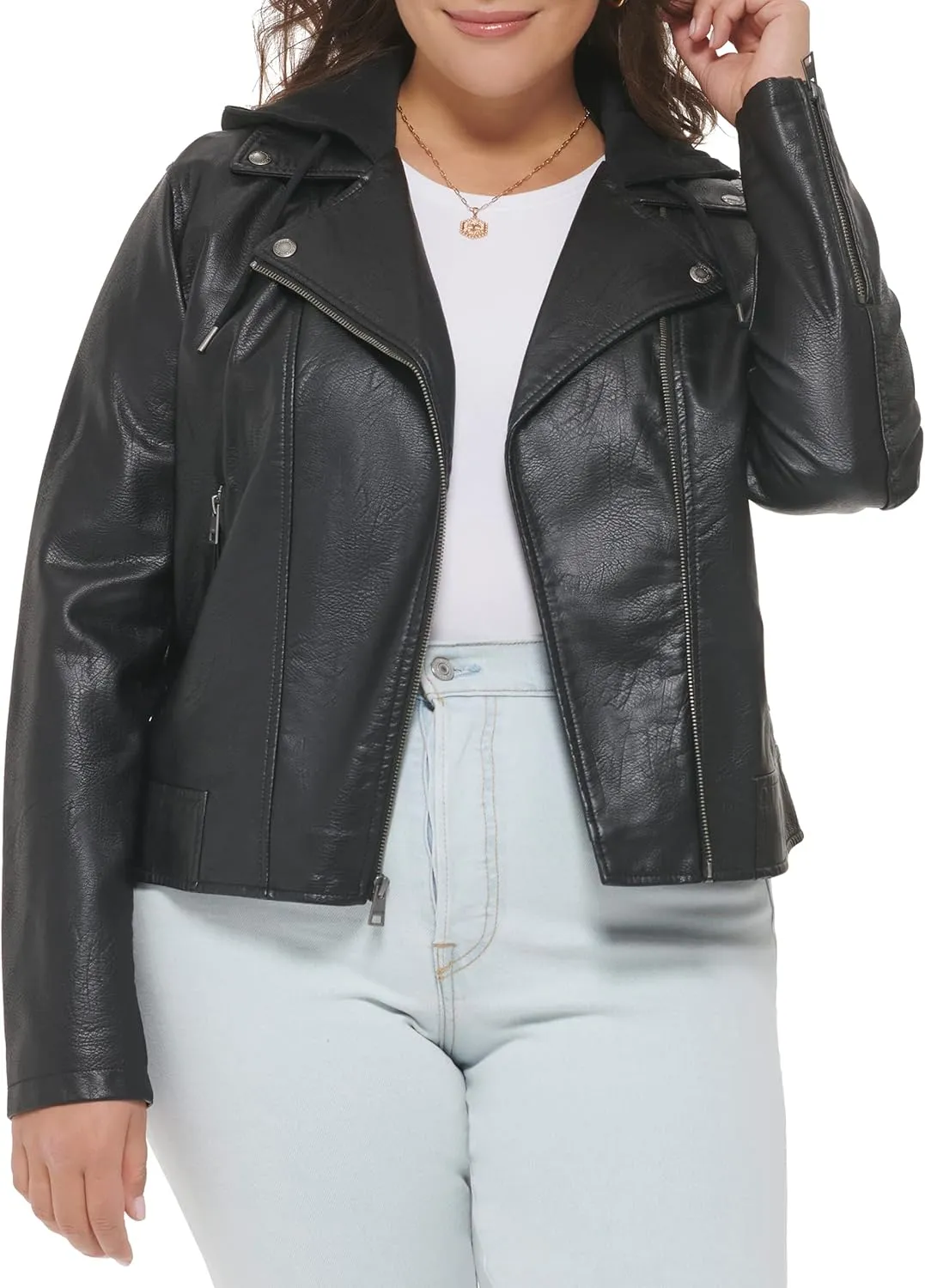 Levi's Women's The Classic Faux Leather Motorcycle Jacket (Regular & Plus Size)