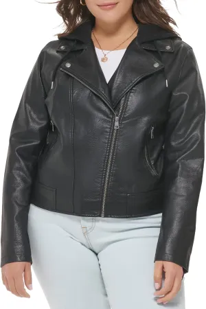 Levi's Women's The Classic Faux Leather Motorcycle Jacket (Regular & Plus Size)