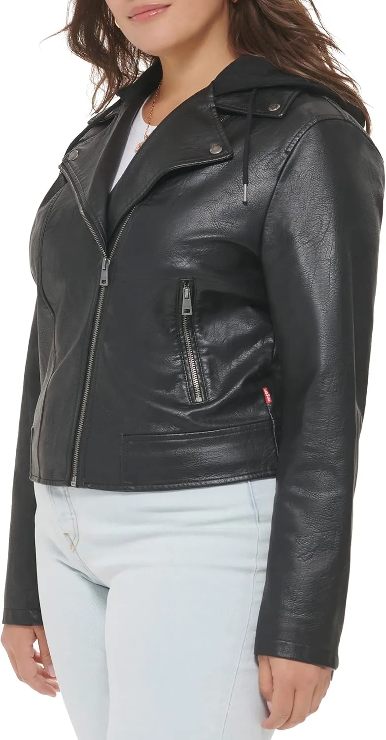 Levi's Women's The Classic Faux Leather Motorcycle Jacket (Regular & Plus Size)