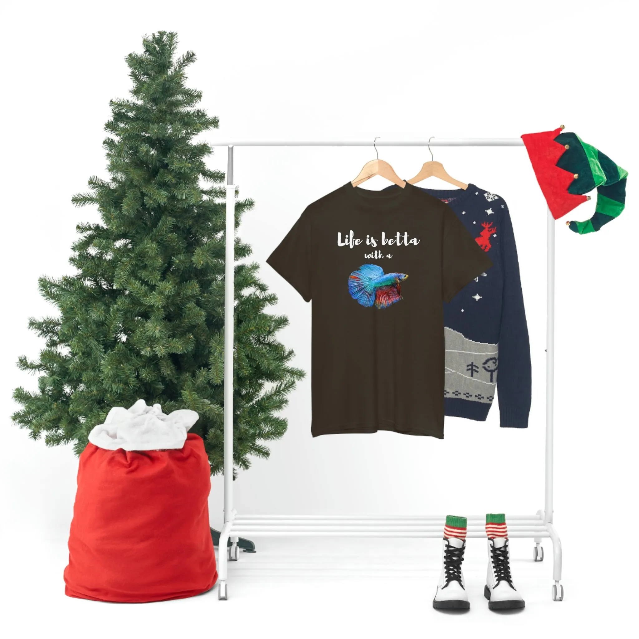 Life is Betta with a Betta Heavy Cotton T-Shirt