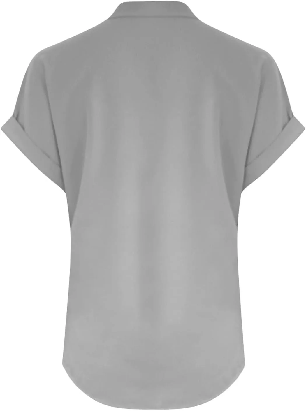 Linen Tops for Women Loose Fit Gauze Short Sleeve Plus Size Shirts Summer Button V Neck Casual Dressy Blouses