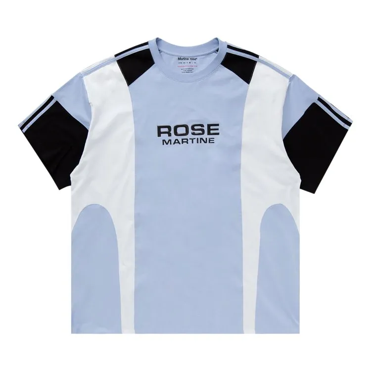 Martine Rose Oversized Panelled 'Blue/White/Black' T-Shirt, Blue