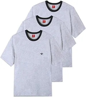 Men's Cotton Crew Neck T-Shirts, Breathable Loose Sleepwear Top, Casual Sports Short Sleeved TopsPack of 3