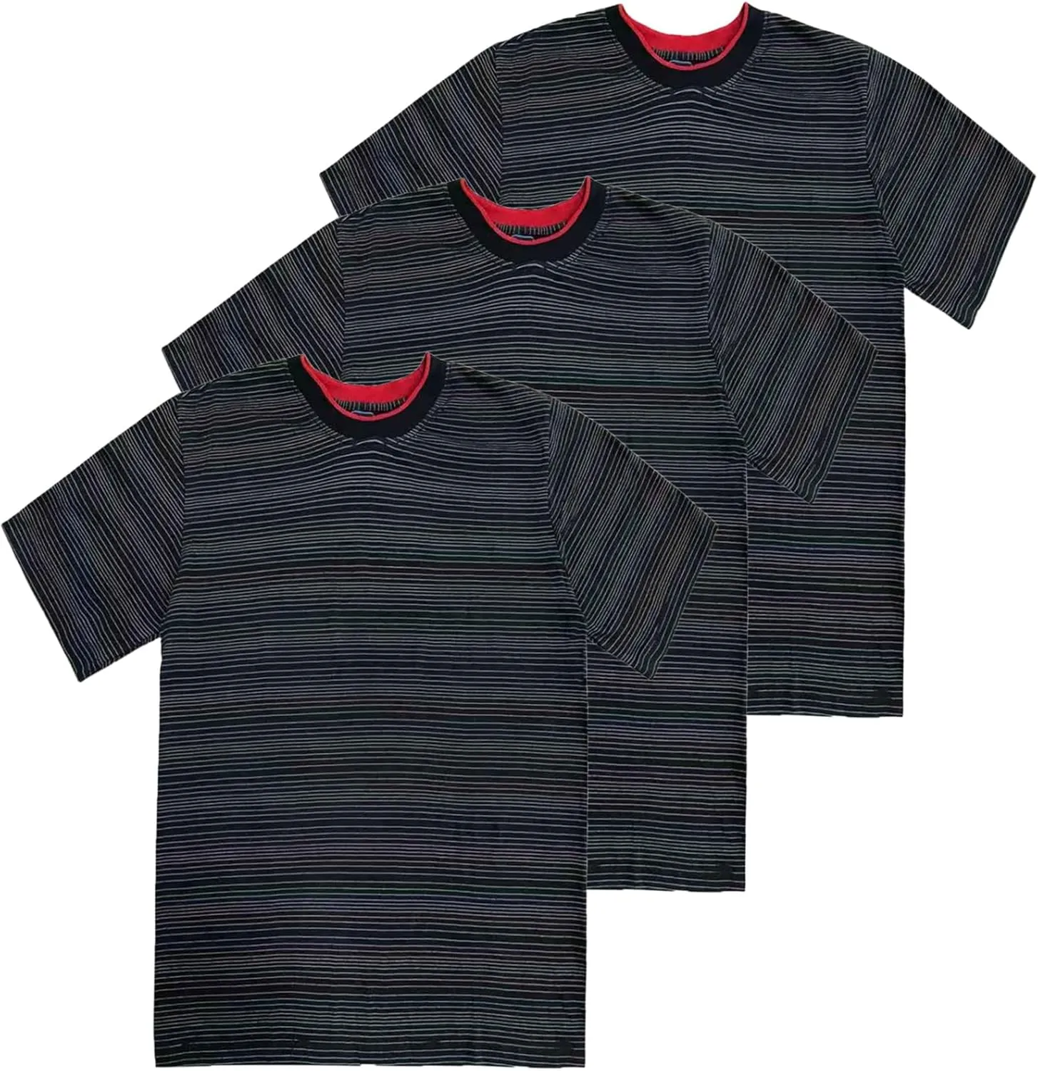 Men's Cotton Crew Neck T-Shirts, Breathable Loose Sleepwear Top, Casual Sports Short Sleeved TopsPack of 3