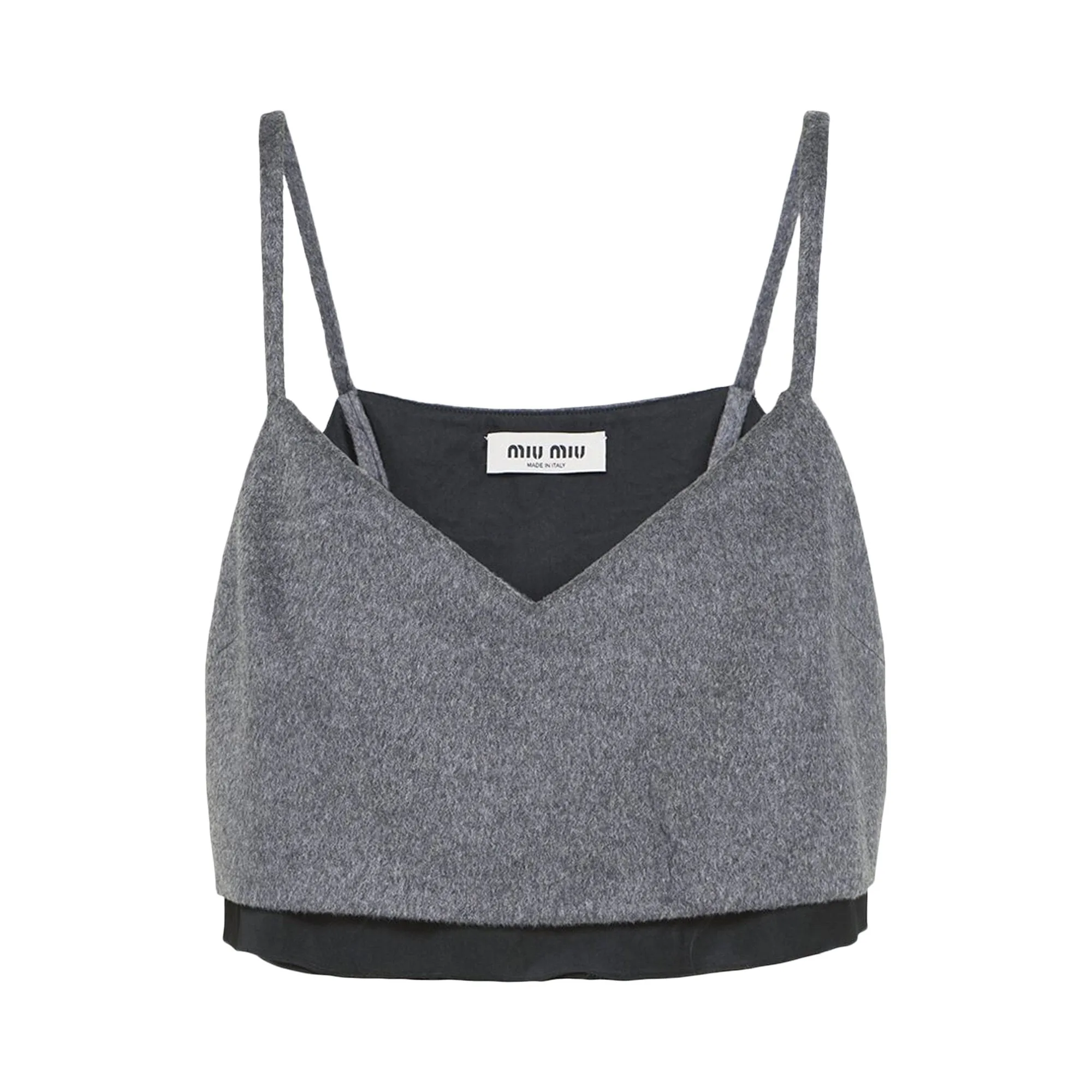 Miu Miu Velor Top Gray