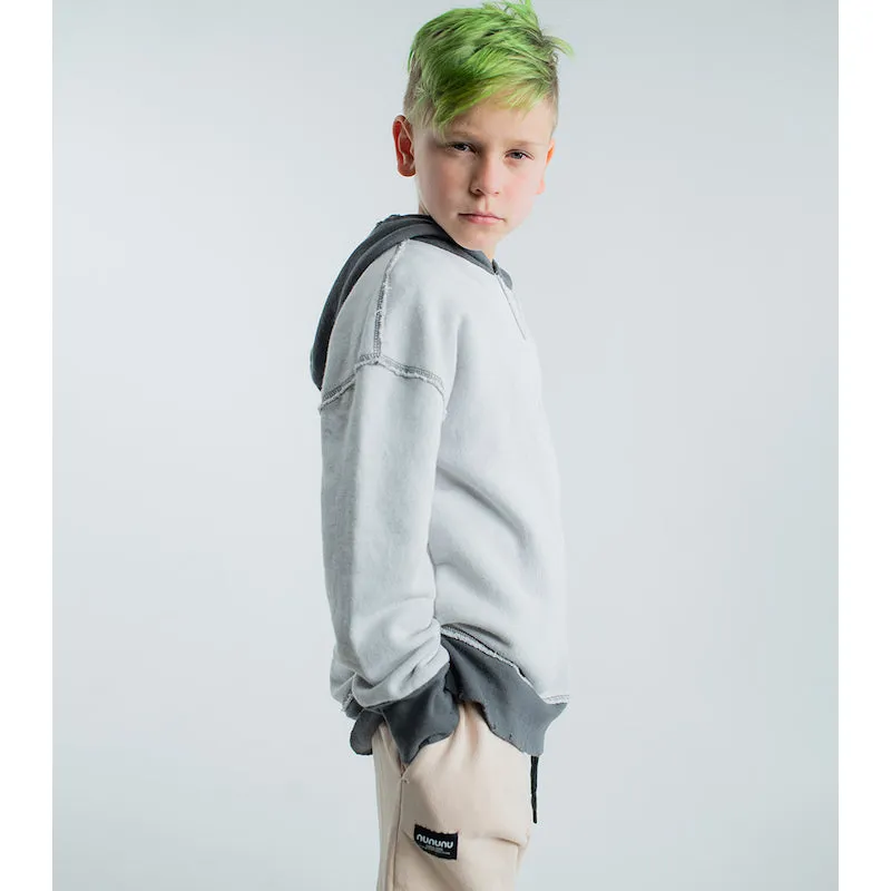 NUNUNU Framed Hoodie Ice Grey