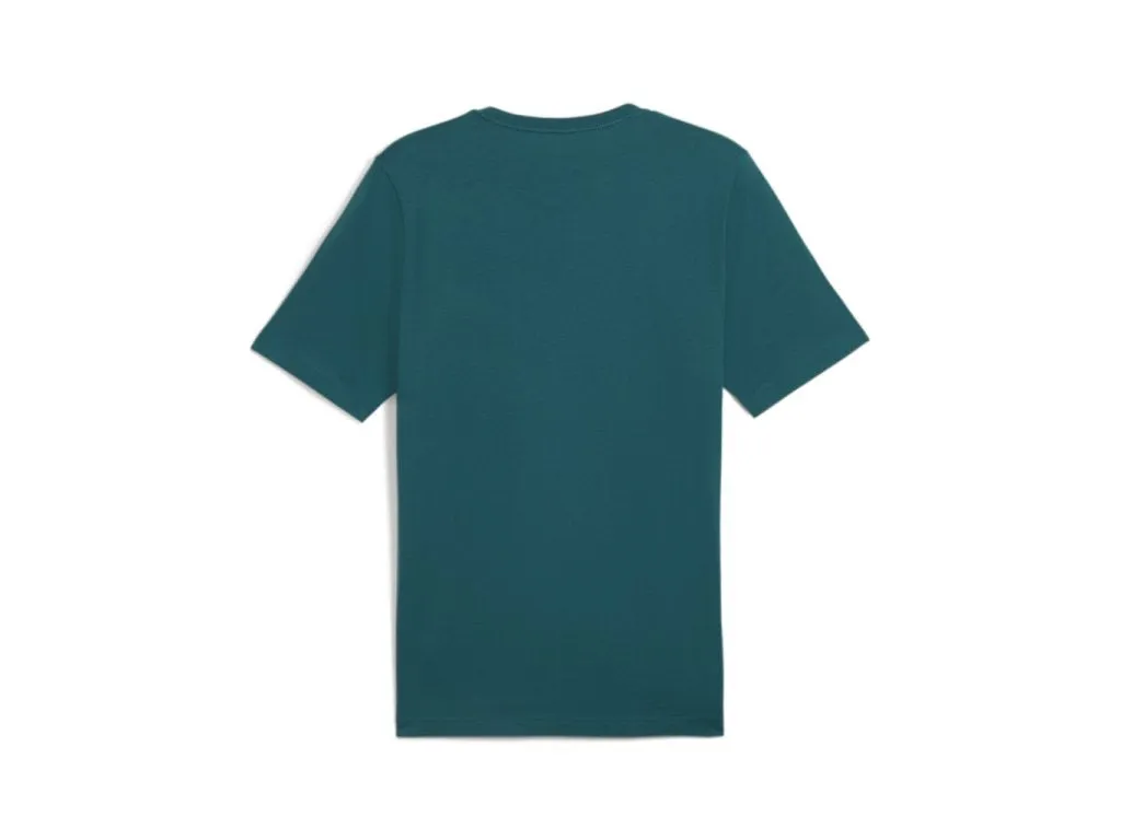 PUMA MENS ESSENTIALS LOGO GREEN TEE