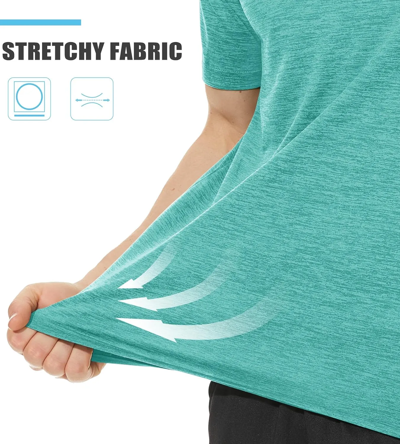 TACVASEN Workout Shirts for Men Short Sleeve Athletic Quick Dry fit Shirts for Running