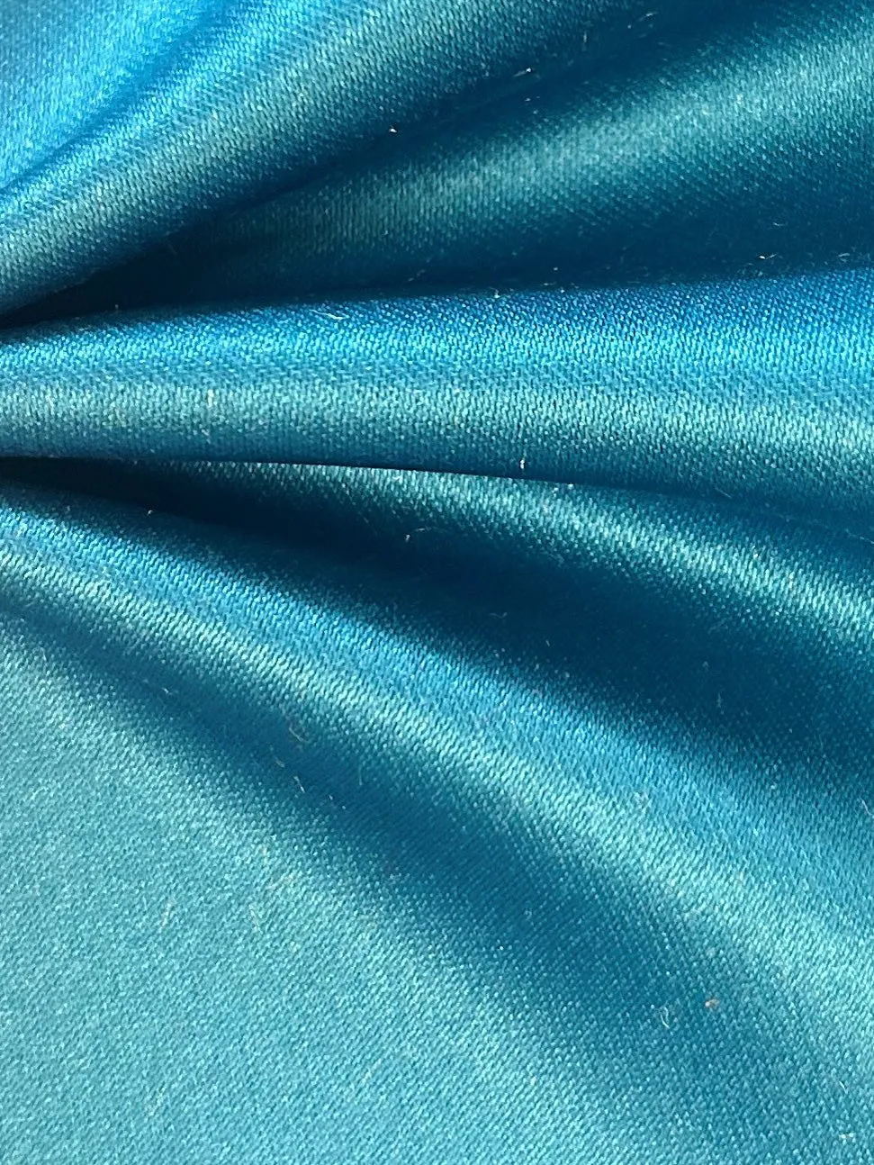 Teal Polyester Satin - Majestic