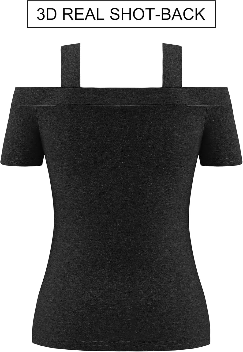 ZXZY Women Cold Shoulder Tops Summer Soft Cute Short Sleeve Cut Out Square Neck Blouse T-Shirts